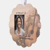 Music Guitar Memorial Prayer Card Photo Keepsake Ornament Karte (Links)