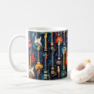 Music Guitars Coffee Tasse