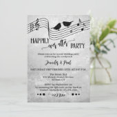 Music Happily Ever After Wedding Photo Einladung (Stehend Vorderseite)