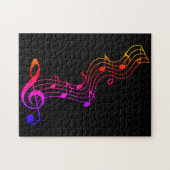 Music Hard Challenging Treble Clef schwierig Puzzle (Horizontal)