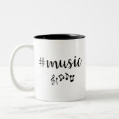Music Hashtag-Tasse Zweifarbige Tasse (Links)