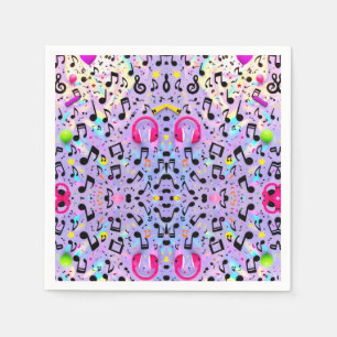 Music Headphone, Napkins Serviette