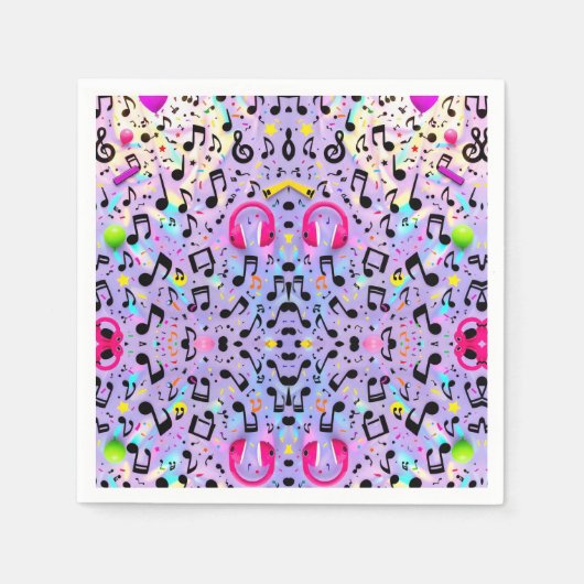 Music Headphone, Napkins Serviette (Vorderseite)