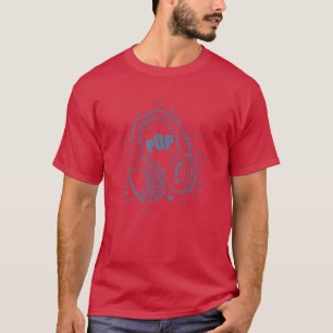 Music Headphones Pop Music Singer Stars witzig T-Shirt