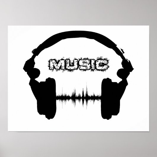 MUSIC HEADPHONES POSTER (Vorne)
