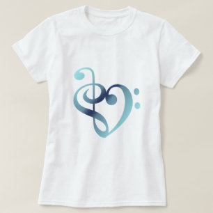 Music Heart Blue Sky in Lieben T-Shirt