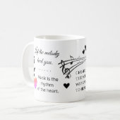 Music & Heart – Inspirational Musical Quote Mug Kaffeetasse (Vorderseite Links)
