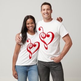 Music Heart Red T-Shirt