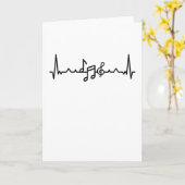 Music Heartbeat Band und Noten Geschenke Karte (Gelbe Blume)