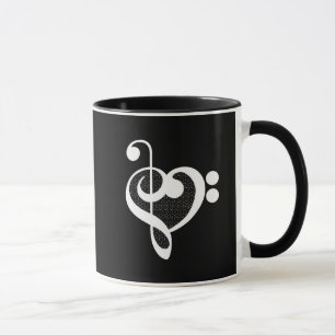 Music Herz - Ich liebe Musik Tasse