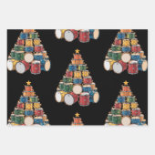 Music Holiday Drum Band Geschenkpapier Set (Vorderseite)