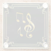 Music icons, gold on black, glasuntersetzer (Rückseite)