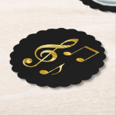 Music icons, gold on black, untersetzer (angewinkelt)