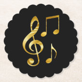 Music icons, gold on black, untersetzer (Vorderseite)