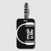 Music if Life Luggage Tag Gepäckanhänger (Vorderseite Vertikal)