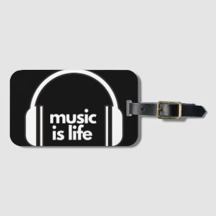 Music if Life Luggage Tag Gepäckanhänger