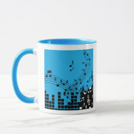 Music Illustration benutzerdefinierte Monogramm-Ta Tasse