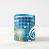 Music Illustration benutzerdefinierte Monogramm-Ta Tasse (Zentrum)
