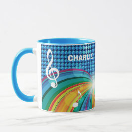 Music Illustration benutzerdefinierte Monogramm-Ta Tasse