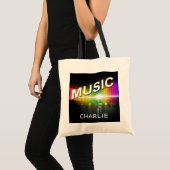 Music Illustration individuelle Name Tote Taschen (Vorderseite (Produkt))
