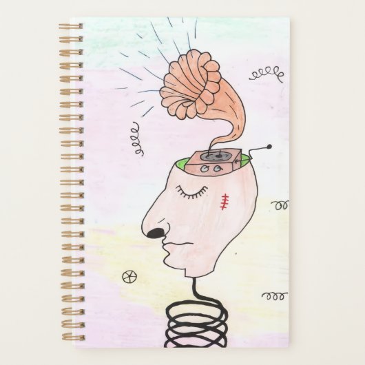 "Music in my head" Postcard Planer (Vorderseite)