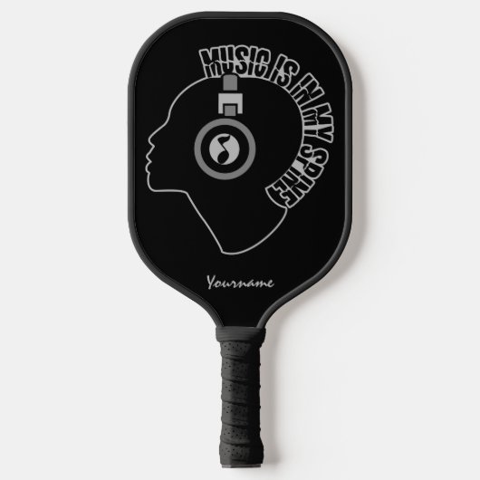 Music individuelle Name Pickleball Schläger (Vorderseite)