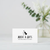 Music Instructor Business Card Visitenkarte (Stehend Vorderseite)