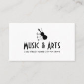 Music Instructor Business Card Visitenkarte (Vorderseite)