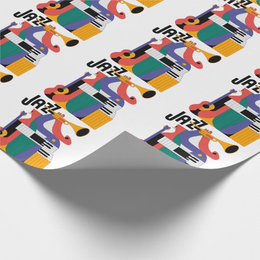 music instruments design geschenkpapier (Ecke)