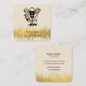 Music Instruments Event Organizer DJs Player Quadratische Visitenkarte (Vorne/Hinten)