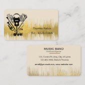 Music Instruments Event Organizer DJs Player Visitenkarte (Vorne/Hinten)