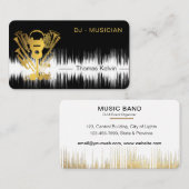Music Instruments Event Organizer DJs Player Visitenkarte (Vorne/Hinten)