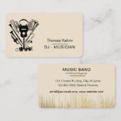 Music Instruments Event Organizer DJs Player Visitenkarte (Vorne/Hinten)