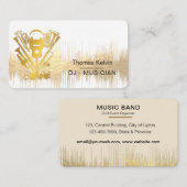 Music Instruments Event Organizer DJs Player Visitenkarte (Vorne/Hinten)