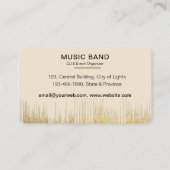 Music Instruments Event Organizer DJs Player Visitenkarte (Rückseite)