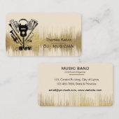 Music Instruments Event Organizer DJs Player Visitenkarte (Vorne/Hinten)