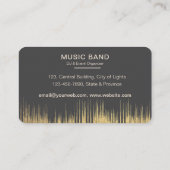 Music Instruments Event Organizer DJs Player Visitenkarte (Rückseite)