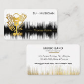 Music Instruments Event Organizer DJs Player Visitenkarte (Vorne/Hinten)