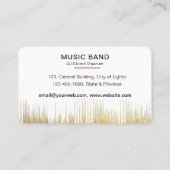 Music Instruments Event Organizer DJs Player Visitenkarte (Rückseite)