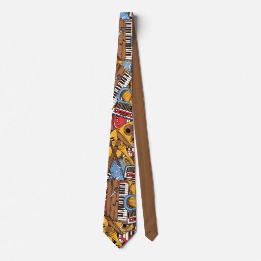 Music Instruments Jazz Neck Tie  Krawatte (Vorderseite)
