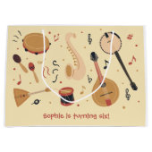 Music instruments kids birthday große geschenktüte (Vorderseite)