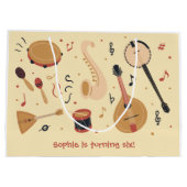 Music instruments kids birthday große geschenktüte (Rückseite)