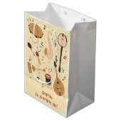 Music instruments kids birthday mittlere geschenktüte (Vorderseite Schrägansicht)