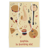 Music instruments kids birthday mittlere geschenktüte (Rückseite)