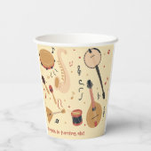 Music instruments kids birthday pappbecher (Rückseite)