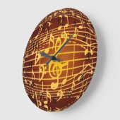 Music is Everywhere - Musical Symbols Große Wanduhr (Winkel)