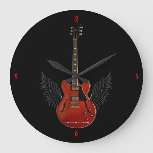 Music is Heaven Large Wall Clock Große Wanduhr (Vorderseite)
