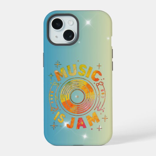 Music is Jam Phone Case iPhone 15 Hülle (Rückseite)