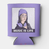 Music Is Life Can Cooler - Lavender Edition Dosenkühler (Vorderseite)