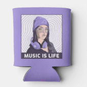 Music Is Life Can Cooler - Lavender Edition Dosenkühler (Rückseite)